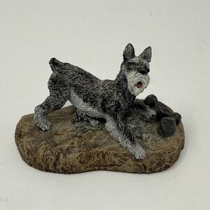 Schnauzer Figurine by Marsha A. Richardson Hand Painted USA Kennel Collection